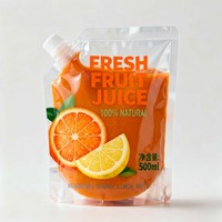 Pochette à bec verseur transparente sans BPA de qualité alimentaire pour bébé, sac d'emballage pour jus et boissons avec buse