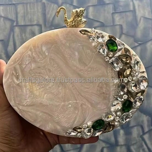 Luxury High-End Handmade Resin Hand-painted Angel Clutch Bag Designer Purse for Bridesmaids Parties <b>Prom</b> or Formal Occasions - Product Image 1