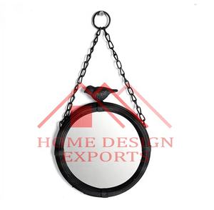 Decorative <b>Wall</b> Hanging <b>Mirror</b> with Metal Hanging Chains for Restaurants Bathroom Hotels Classic Design <b>Round</b> Shape <b>Wall</b> <b>Mirror</b> - Product Image 2