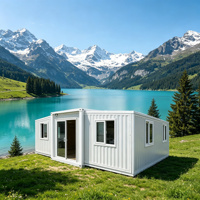 Maison modulaire préfabriquée extensible de 20 pieds de qualité supérieure avec salle de bain et cuisine pour hôtel et complexe hôtelier
