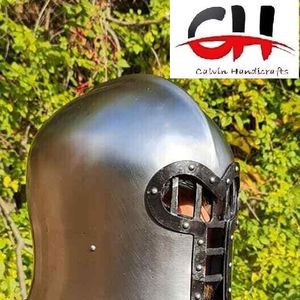 Casque de tournoi médiéval Barbuta pour Halloween 18ga Construction métallique durable en acier - Product Image 3