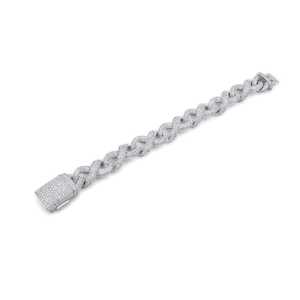 Luxueux Bracelet à maillons cubains glacés en argent sterling 925 de haute qualité Moissanite Diamond Perfect Hip Hop Fine String Bracelets - Product Image 3