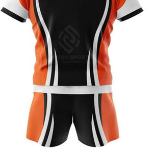 Diseña tu propio logotipo Uniforme de rugby de media manga Venta caliente Uniforme de rugby unisex cómodo - Product Image 3
