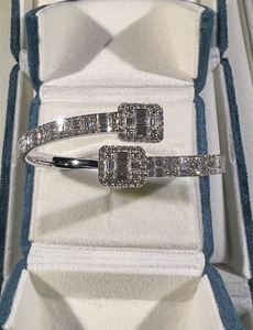 VVS Moissanite <b>Beaded</b> <b>Bracelet</b> with Baguette Stones Romantic Style Bangles or Wristbands - Product Image 2