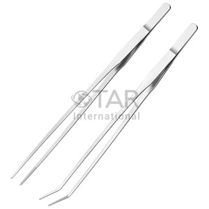 Tweezers Feeding Tongs Stainless Steel Straight Curved Aquascaping Tweezers Fish Tank Aquarium Maintenance Tools Saltwater - Product Image 1