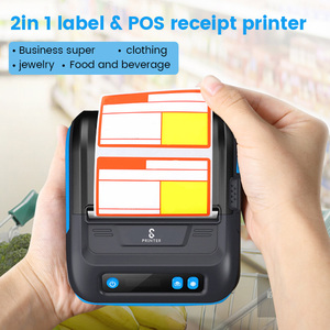 Máy In Giấy Nhiệt Mini 80Mm Máy In Mã Vạch Công Nghiệp Răng Nhỏ Màu Xanh Dương Cầm Tay - Product Image 2