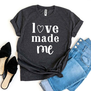 เสื้อยืด Love Made Me สำหรับผู้หญิง ผ้าคอตตอนเจอร์ซีย์ระบายอากาศได้ดี ทรงพอดีตัว ลายสัตว์น่ารัก ไซส์ XS-3XL ตกแต่งโลโก้เพชรและตัวอักษร - Product Image 2