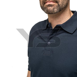 Jersey informal para hombre para Polos transpirable y liso teñido con logotipo frontal patrón sólido tipo de suministro ODM - Product Image 5