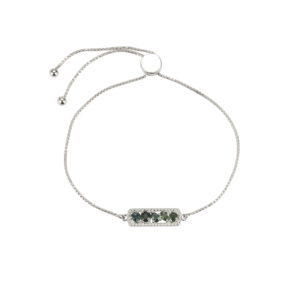 Pulsera con Dijes Finos de Zafiro Azul Teal Australiano de 1.40ct en Plata de Ley - Product Image 2