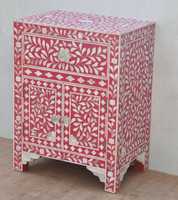 Table à tiroirs en incrustation d'os fabriquée à la main de qualité supérieure Plusieurs modèles pour tous les styles Tiroir d'armoires en incrustation d'os pour la décoration de la maison