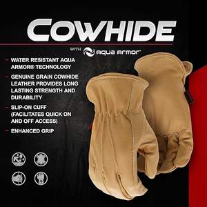 Guantes de cuero de vaca de doble seguridad de diseño personalizado para construcción industrial Precios de trabajo de soldadura antiimpacto y antideslizante - Product Image 5