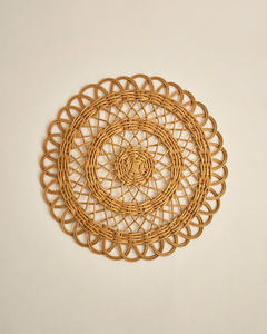 Lot de 3 sets de table ronds en rotin, assiettes de table pour fête - Product Image 5