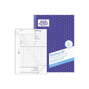 AVERY ZWECKFORM Factures autocopiantes 704 A5 2x50 feuilles, paquet de 10 - Product Image 1
