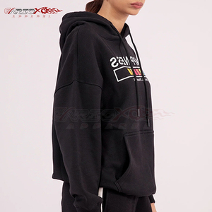 เสื้อฮู้ดแขนยาวระบายอากาศสำหรับผู้หญิงมีฮู้ดพิมพ์ลายทันสมัยและมีฮู้ดปรับได้ - Product Image 2