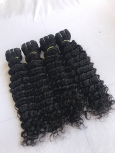 Top Vente Chaude 100% Cuticule Vierge Indienne Alignée 20 \ "Vague Profonde Cambodgienne Premium Doux Double Trame Extensions de Cheveux Humains Rapide - Product Image 3