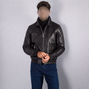 Vestes en cuir véritable de haute qualité à la mode Veste en cuir pour hommes avec fermeture éclair Letterman Vestes de motard élégantes et ajustées pour moto - Product Image 6