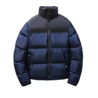 Yüksek Kaliteli Erkek Günlük Rüzgar Geçirmez Fermuarlı Şişme Mont %100 Polyester Soğuğa Dayanıklı Çoklu Renkler Sonbahar Kış