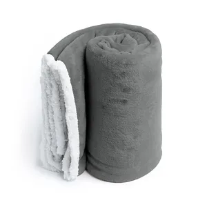 Couverture en polaire Sherpa Liriope personnalisée, gadgets sur mesure en polaire corail, catégorie de produits - Product Image 1