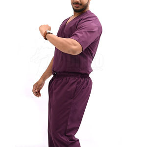 Haute Qualité Étanche Médical Scrubs À Manches Courtes Scrub Ensembles Nouveau Élégant Unisexe Doux Spandex/Polyester Uniformes D'hôpital - Product Image 5