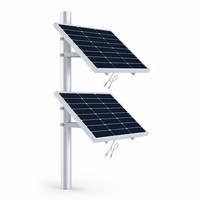 Système d'alimentation solaire empilé 200W, 2 panneaux mono TOPCon 100W avec batterie LiFePO4 50Ah 12.8V intégrée, hors réseau