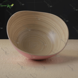 Customized Eco-Friendly <b>Bamboo</b> Salad <b>Bowls</b> Classic Design Disposable Lightweight Non-Toxic for Home Use Wholesale - Product Image 2