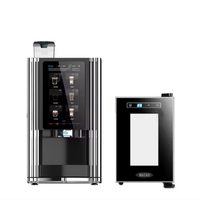 MACAS MACES4C-M-00 Distributeur automatique de café expresso professionnel en acier inoxydable, entièrement automatique, avec borne de paiement 9