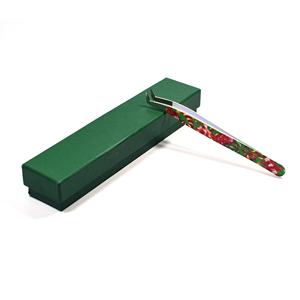 Pince à épiler pour extensions de cils sur le thème de Noël, recouverte de papier, droite, incurvée, pointue, en acier inoxydable, outil de maintien des cils - Product Image 2