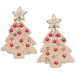 Boucles d'oreilles brodées de perles, design élégant, perles de rocaille dorées et vertes pour femmes et filles, origine Inde - Product Image 6