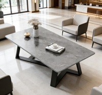 Table basse moderne à prix spécial, table basse de luxe aux coins arrondis pour le salon