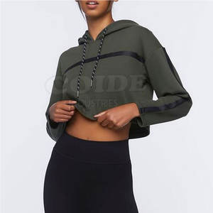 เสื้อฮู้ดแบบสวมหัวเสื้อครอปมีฮู้ดของผู้หญิงเสื้อครอปตัวอย่างฟรี - Product Image 5