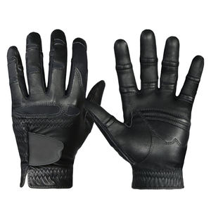 Venta al por mayor de diseño personalizado negro genuino PU cuero guantes de golf suave transpirable para deportes al aire libre - Product Image 1