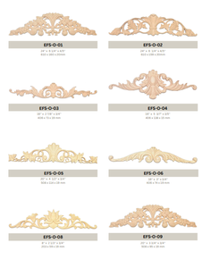 Appliques en bois sculpté sur mesure, sculpture en bois massif, décoration de meubles, meubles de maison, appliques en bois classiques - Product Image 3