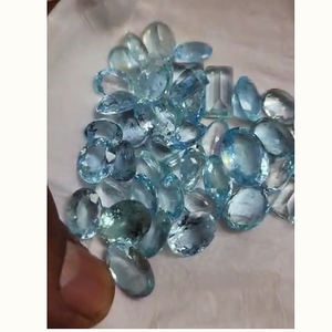 44 Pcs d'Aigue-Marine Naturelle 10mm à 14mm Ovale Octogone Facet 118 Cts Lot Iroc Ventes Haute Qualité Gemstone Cut US $178 pour tous - Product Image 2