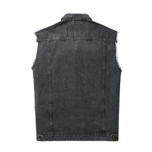 Gilet en denim décontracté d'hiver pour homme, nouveau design unique, toile, séchage rapide, qualité professionnelle, couleur unie, sans manches, 100% coton - Product Image 6