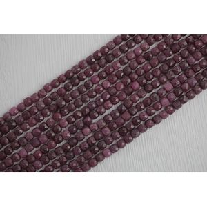 Faceted Crystal Cube <b>Bead</b> Strand for Jewelry Making - Product Image 1