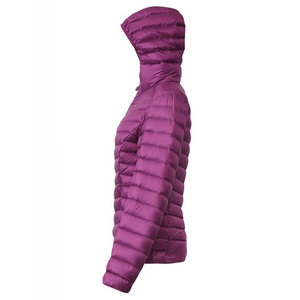 Chaqueta acolchada ajustada resistente al agua ligera para mujer, cuello con capucha y cierre de cremallera frontal, chaqueta acolchada para mujer - Product Image 4