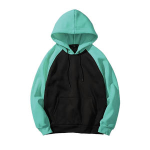 Top qualité Reglan manches hommes sweats à capuche pull polaire coton adulte sweats à capuche avec manche jaune - Product Image 4