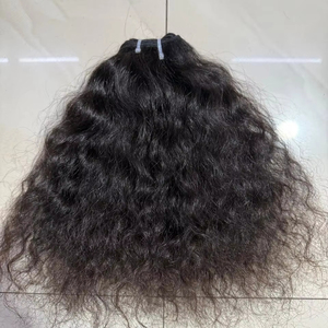 Venta al por mayor de alta calidad Birmano Indio Natural Extensiones de Cabello Ondulado Profundo Rizado Italia Paquetes de Cabello Cutícula Alineada - Product Image 1