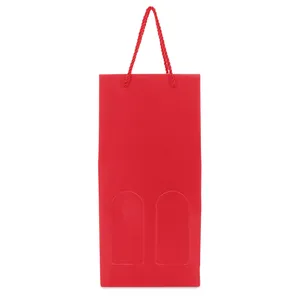 Sac en papier promotionnel personnalisé, boîte porte-bouteille Snizz, gadgets personnalisables - Product Image 3