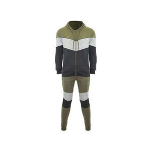 ชุดวอร์มผู้หญิงแบบซิปคุณภาพสูง สีตัดต่อ มีกระเป๋าหน้า ชุดออกกำลังกาย 2 ชิ้น ระบายอากาศดี ทันสมัย ปี 2026 - Product Image 1