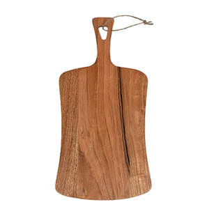 Tabla de cortar rectangular de madera natural Tabla de preparación de alimentos y servicio sostenible y segura - Product Image 1