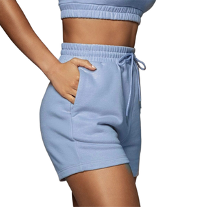 Women's Shorts with <b>Drawstring</b> Elastic Waist - Fleece Running Shorts for Women, Comfortable Women's Sports Shorts - Product Image 5