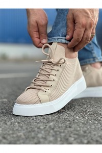 Chaussures pour hommes Ramer Ch2423 TBT Noir Blanc et Beige - Product Image 3