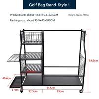Supports d'affichage de clubs de golf en métal de haute qualité personnalisés pour la vente au détail, présentoir de vente au détail