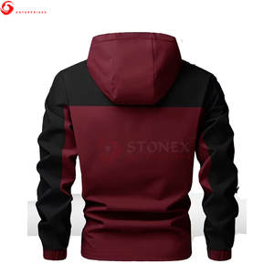 Men's Fully Customized Canvas Thin <b>Windbreaker</b> Jacket High Quality Waterproof Hooded Outdoor Jacket - Product Image 2