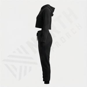 Vêtements de créateur, marques célèbres, vêtements de luxe pour femmes, ensembles de survêtement, col rond, demi-zip, ensemble 2 pièces, ensembles de mode, vêtements de sport haut de gamme - Product Image 3