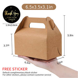 Caja de embalaje con caja de pastel Kraft Manterial de alta calidad Caja de pastelería Postre Gable Regalo Cartón DE BODA Logotipo personalizable - Product Image 5