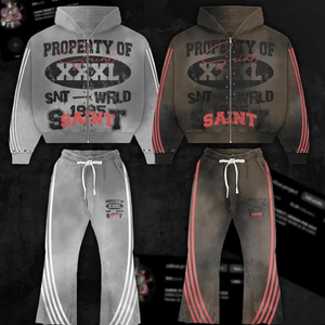 Fabricante de Ropa Profesional, Conjuntos Deportivos Casuales de Invierno, Última Moda, Sudaderas y Pantalones Deportivos con Estampado Completo para Hombre - Product Image 3