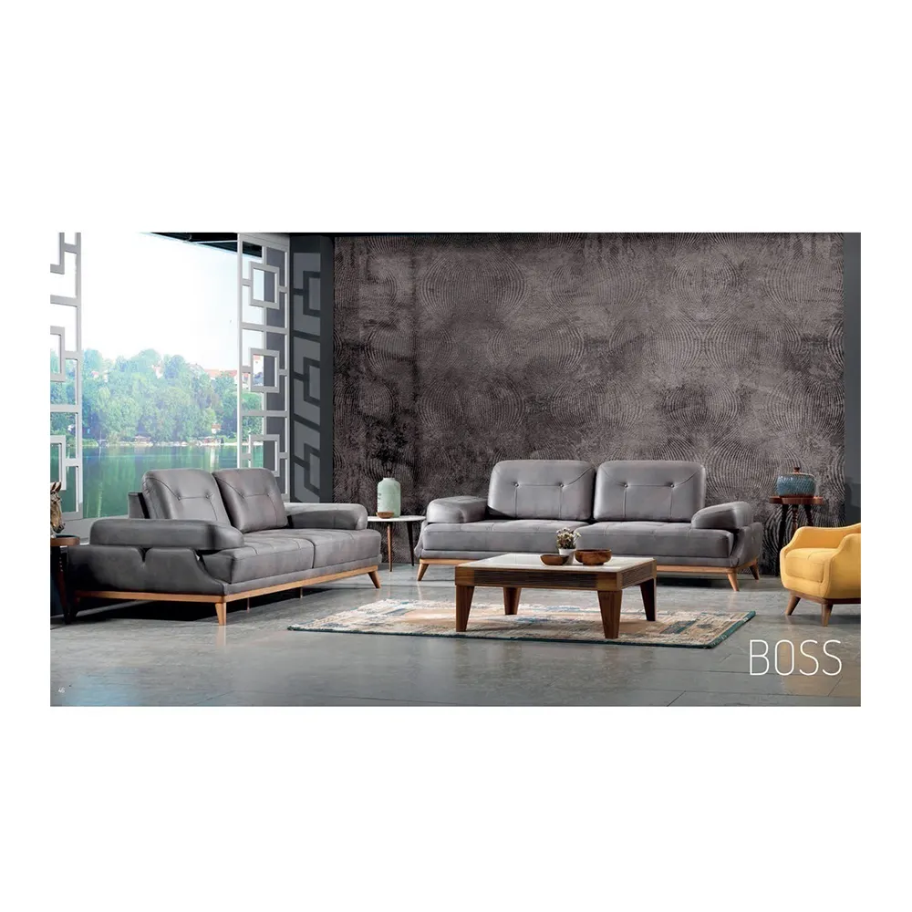 Wholesale Modern Living Room Fancy 3 Seater Cheap Fabric Sofa Set Home Furniture Sofa Lazy Modular
