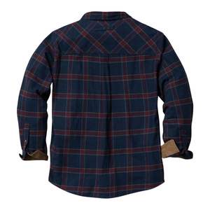 Camisa de Franela de Invierno para Hombre, Forrada de Sherpa, a Cuadros, Informal, de Trabajo, Gruesa, de Manga Larga, con Botones, Cálida, de Algodón - Product Image 2